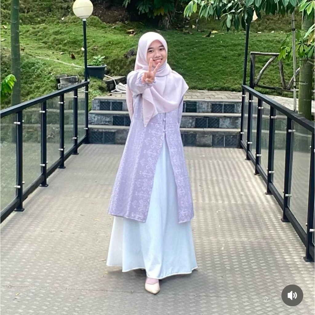Jual Syamaita - Tamara Outer Tunik Motif Batik Modern Kancing Busui dan ...
