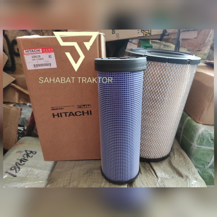 Jual Filter udara / air cleaner Hitachi Zaxis 200 4286128 + 4286130 set ...