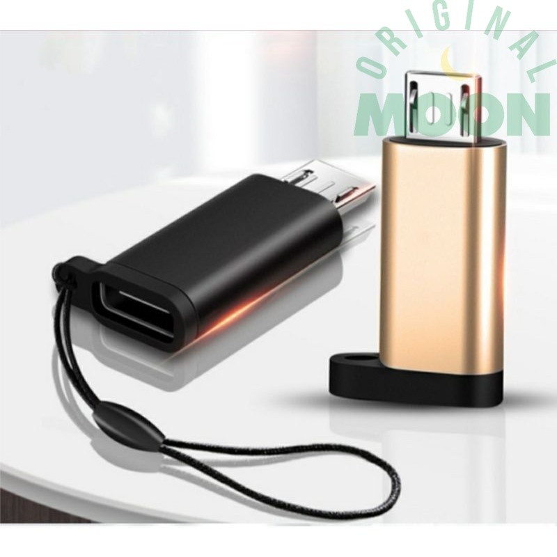 Jual converter tipe c to micro USB plus gantungan adaptor sambungan ...