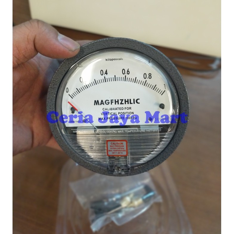 Jual Magnehelic Pressure Gauge 0 sd 1000 Pascal / Diferential Pressure ...