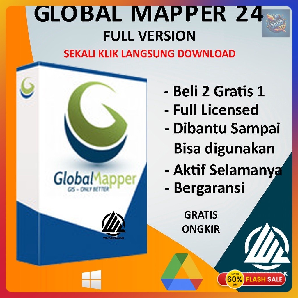 Jual [wl] Global Mapper Pro 24 terbaru | Video Install | Windows | Full ...