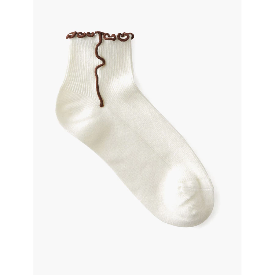 FASHION FRILL RIBBED ANKLE SOCK