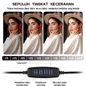 Ringlight Dimmable Live Streaming Holder Tripod 2 Holder Stand