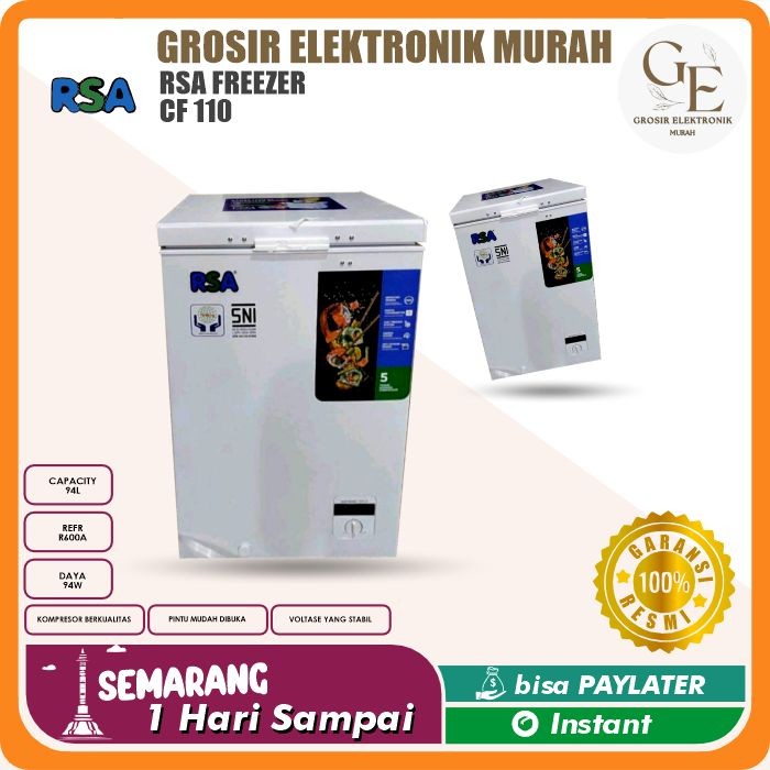 Jual RSA CHEST FREEZER CF 110 BOX 96L LEMARI PEMBEKU 96 LITER | Shopee ...