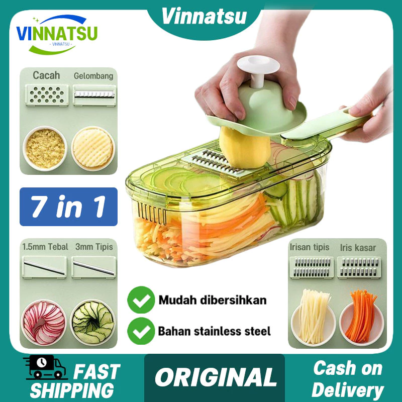Vinnatsu Alat Parutan Sayur Dan Buah Vegetable Grater Slicer Basin Slicer Parutan Multifungsi Dapur