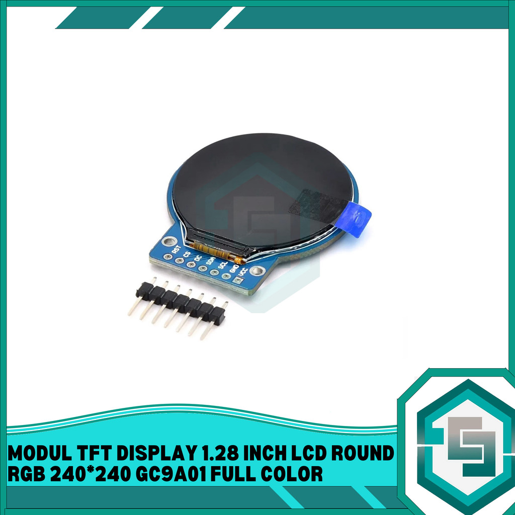 Jual MODUL TFT DISPLAY 1.28 INCH LCD ROUND RGB 240*240 GC9A01 FULL ...