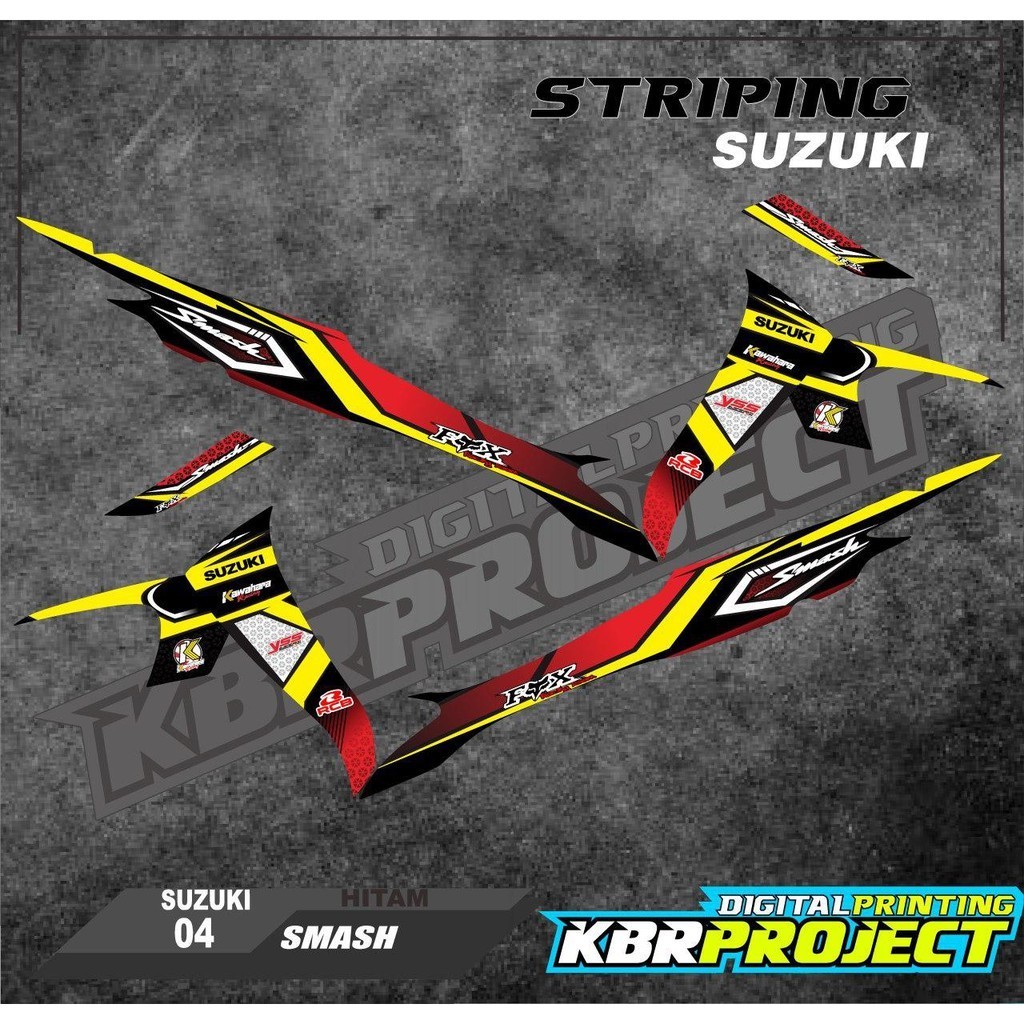 Jual Striping List Motor Variasi Suzuki Smash New Design Racing ...