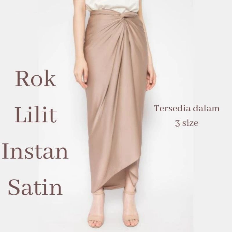 Jual Rok lilit satin | wrap skirt | rok lilit polos | rok lilit | Rok ...