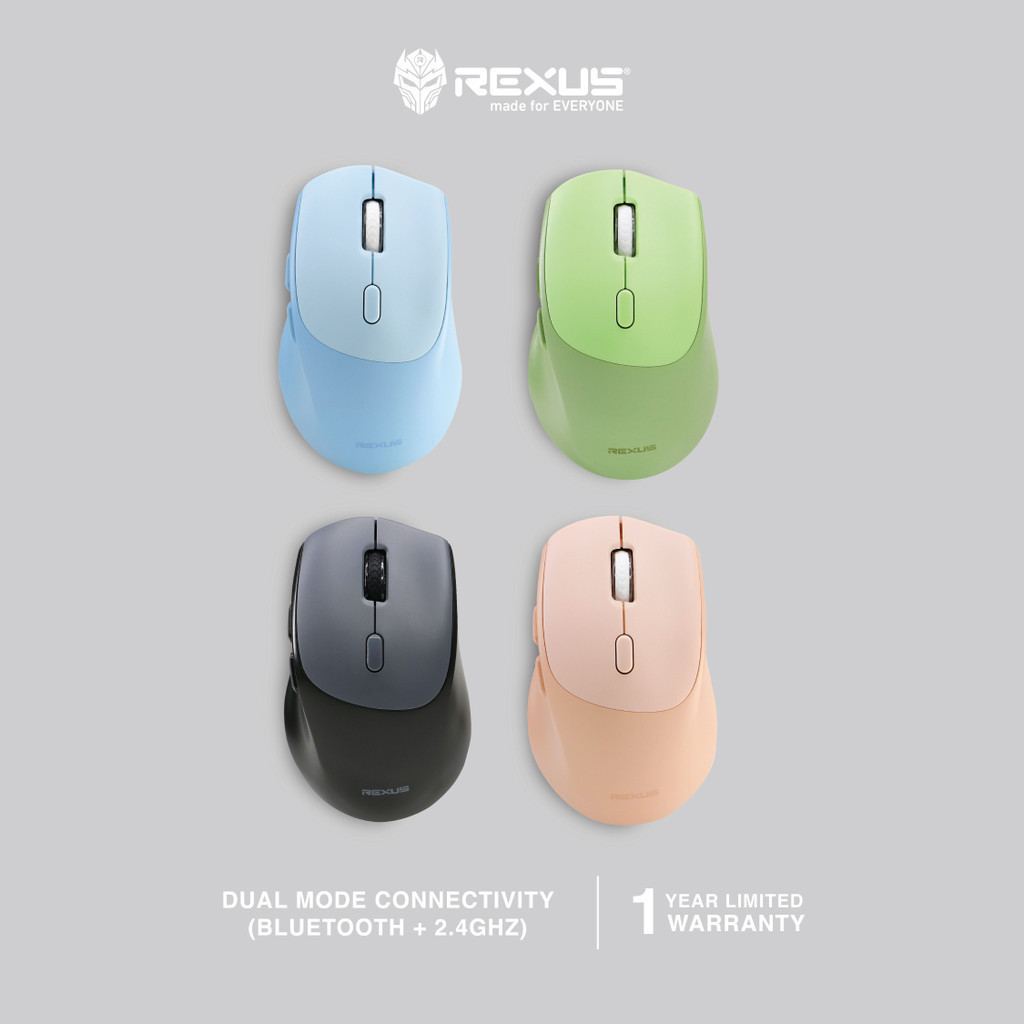 Jual Rexus Mouse Office Wireless Bluetooth QB300 Dual Mode | Shopee ...