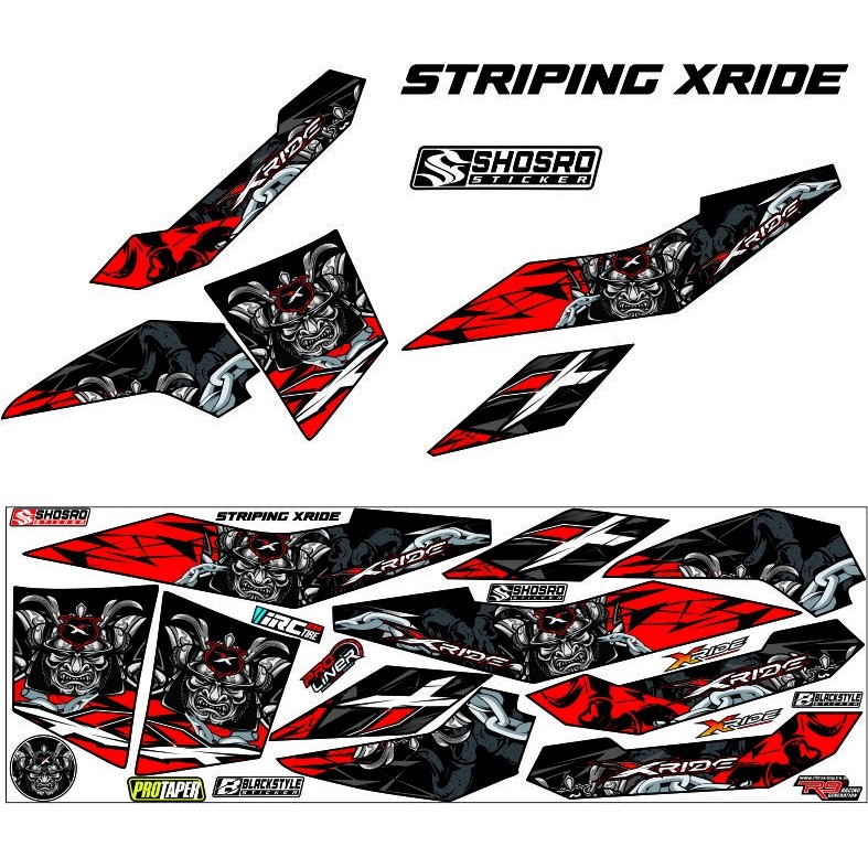 Jual ( COD )STRIPING X RIDE 115 VARIASI YAMAHA BODY LIS X-RIDE VARIASI ...