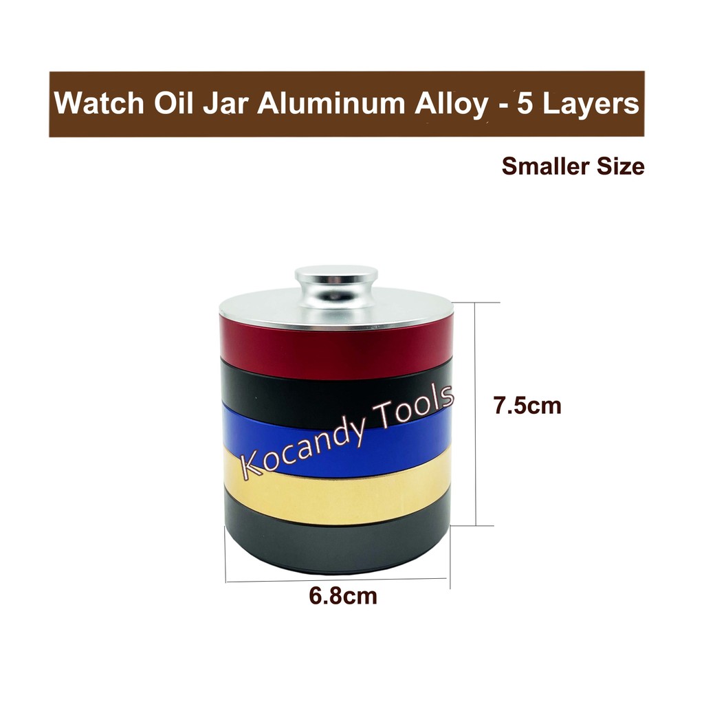 Jual Watch Oil Washing Jar Small Sizes Aluminium Alloy 5 Layers Watch ...