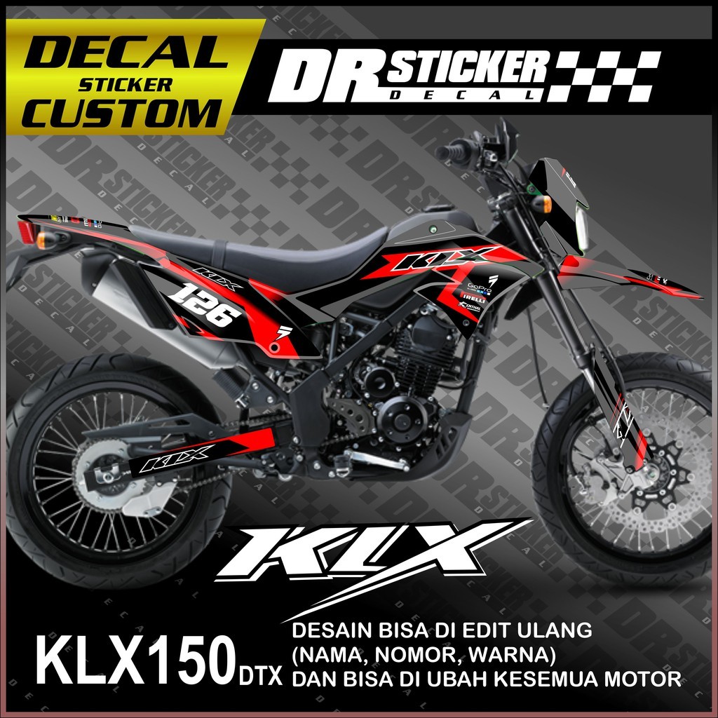 Jual Decal Sticker KlX 150 D'tracker Desain Racing Decal Full Body ...