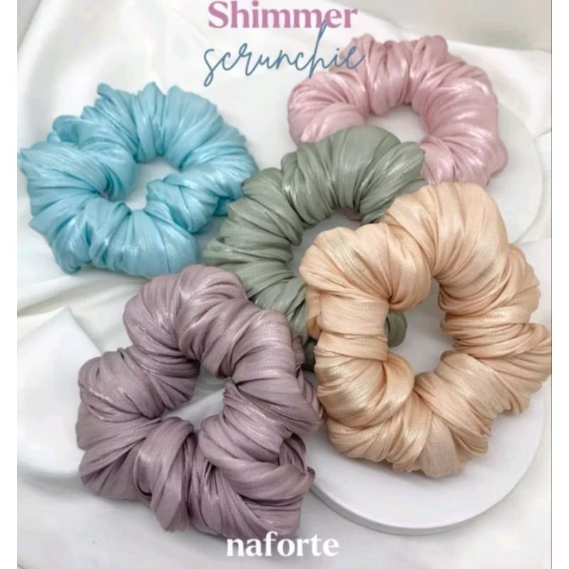 Jual IKAT RAMBUT SCRUNCHIE SHIMMER HIJAB | Shopee Indonesia