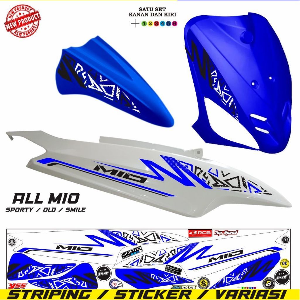Jual STICKER MOTOR MIO OLD CARBU / STIKER STRIPING MIO SMILE 110 MOTIF ...