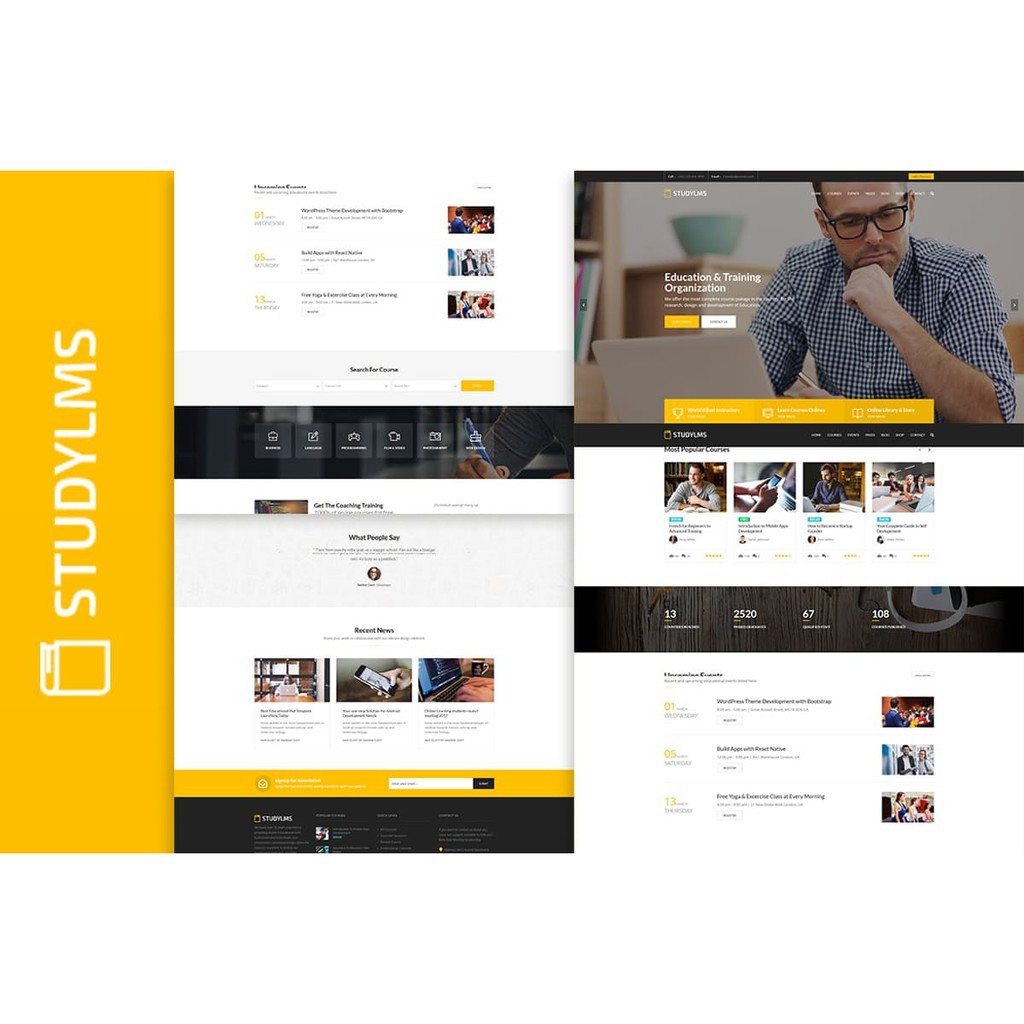 Jual Landing HTML Page - Studylms Education LMS & Courses HTML Template ...