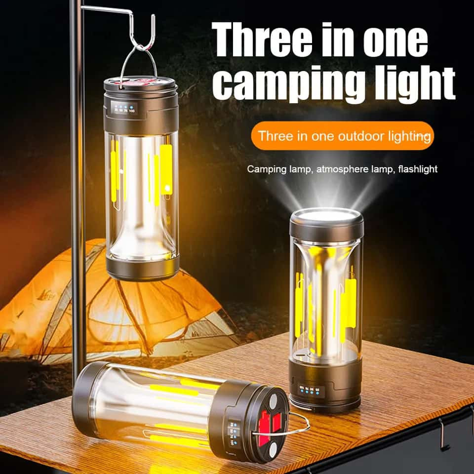 Jual SENTER LED MULTIFUNGSI LAMPU CAMPING DI CAS 3 IN 1 LENTERA ...
