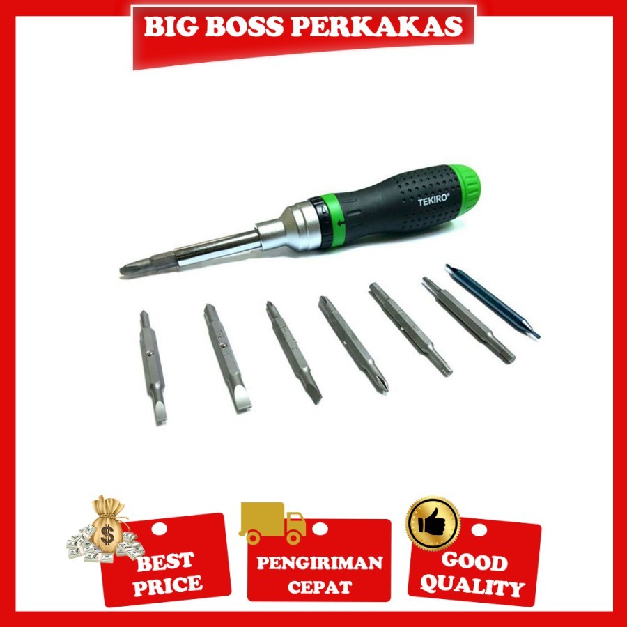 Jual Tekiro Obeng rachet set 19in1 Interchangeable Screwdriver Set 19 ...