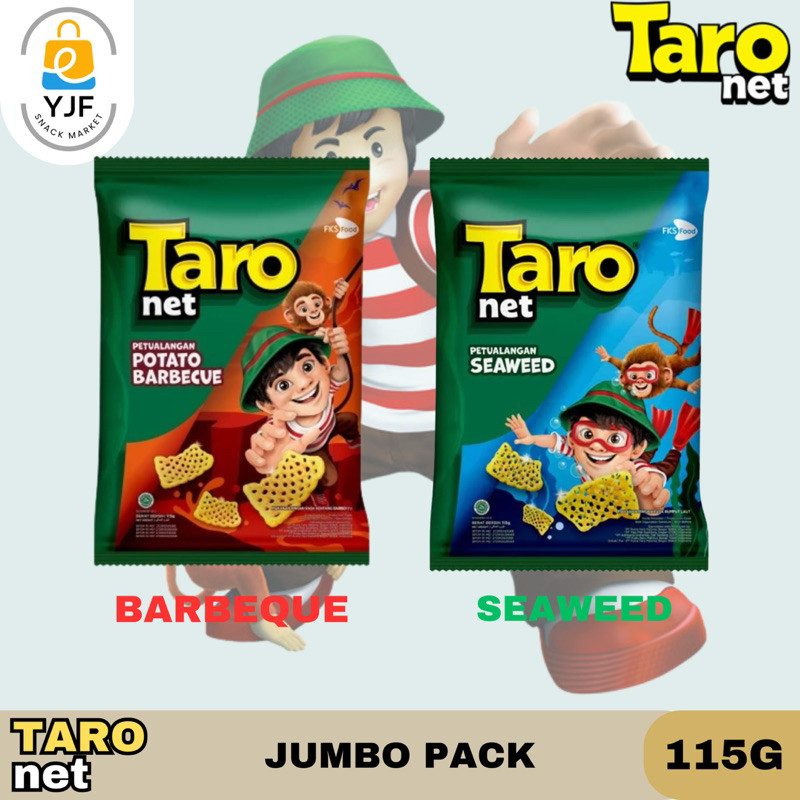 Jual Taro Net Jumbo Pack / Chiki Snack Cemilan Ringan rasa BBQ ...