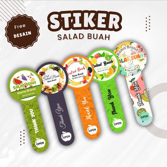 Jual Stiker Salad buah custom Bahan Chromo | Shopee Indonesia