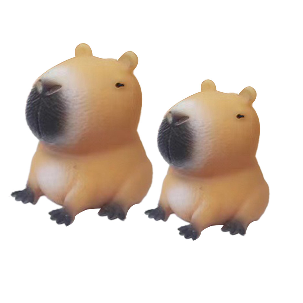 3 Pezzi Giocattoli Antistress Capibara In TPR – Morbidi E Elastici – Simpatici Animaletti Per Bambini E Adulti