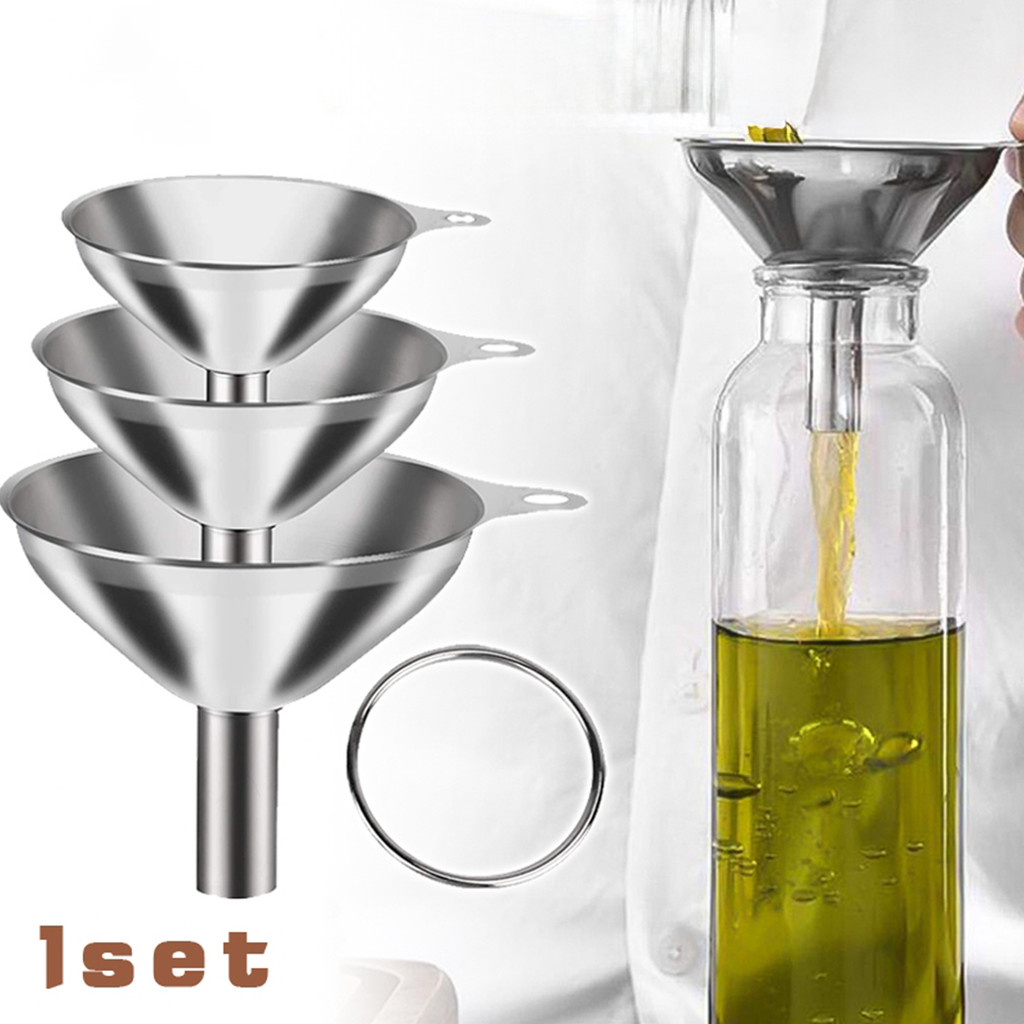 Jual Stainless Corong Tuang Minyak Isi Cairan Minyak dengan Saringan ...