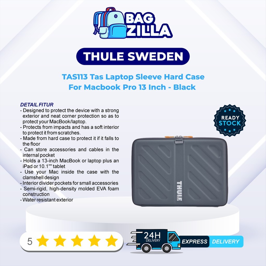 Jual THULE SWEDEN TAS113 Tas Laptop Sleeve Hard Case For Macbook Pro 13 ...
