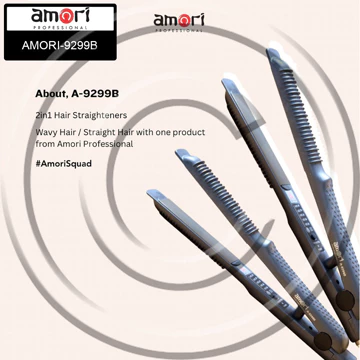 AMORI A 9299B Catokan Rambut 3in1 Lurus Curly Dan Soft Waves Professional CO