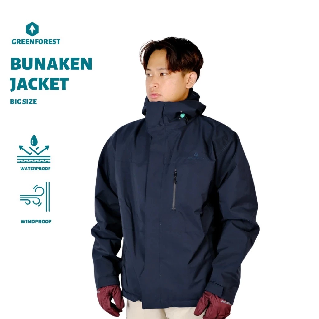 Greenforest Bunaken Jaket Gunung Waterproof Inner Polar Big Size Pria dan Wanita