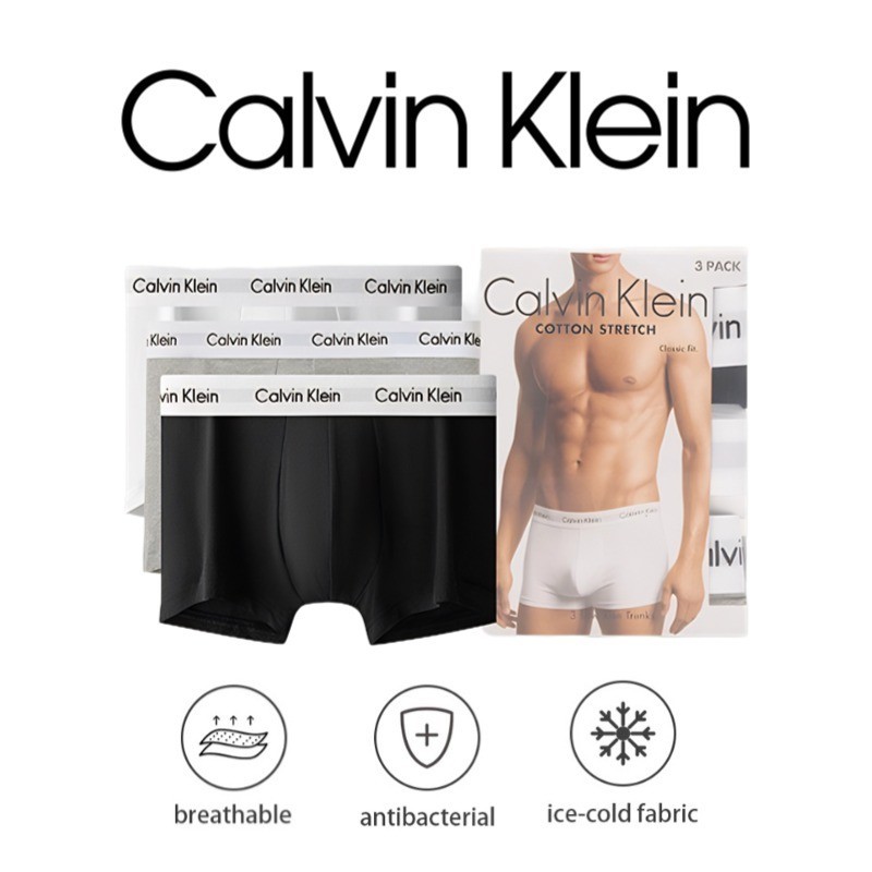 Original CALVIN KLEIN CELANA DALAM BOXER PRIA COTTON STRETCH CK underwear  Pria
