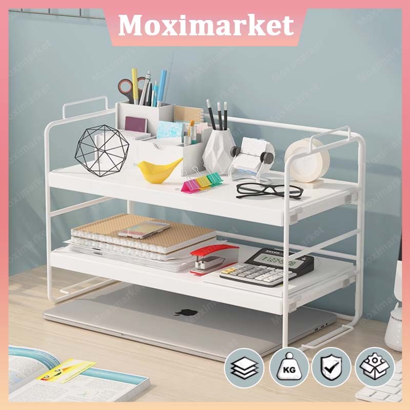 Jual Rak Buku / Rak Penyimpanan Desktop Besi Multi-Layer Desktop Kecil ...