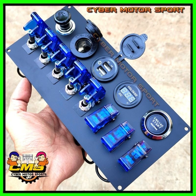 Jual Saklar mobil 12v 24v universal. sakelar 8 on off switch LED. panel ...