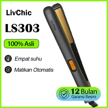 LivChic 2IN1 LS303 Catok Rambut Untuk Meluruskan Keriting Ringan Alat Pengeriting Rambut Tongkat