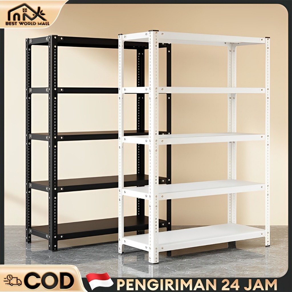 Jual 100% Besi Rak Besi Susun 120*40*200CM Rak Penyimpanan Gudang Rak ...