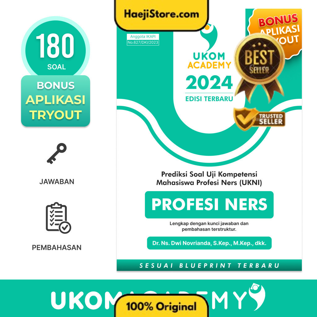 Jual UKOM Academy Buku Prediksi Soal UKOM Profesi Ners ( UKNI ) 2024 ...