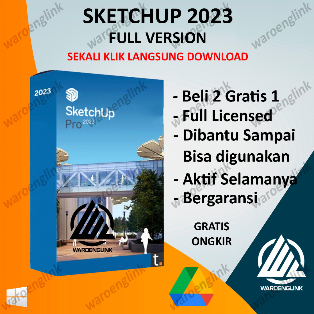 Jual [wl] SKETCHUP 2023 FULL VERSION + VRAY 6 LIFETIME + Enscape 3.5.6 ...