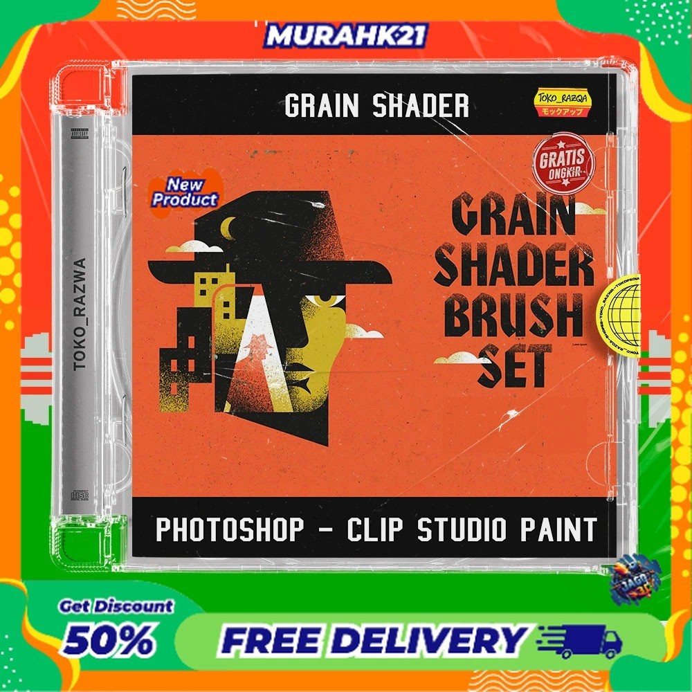 Jual Photoshop - Clip Studio Paint Brush - Grain Shader Brush Set ...