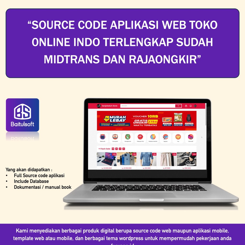 Jual SOURCE CODE APLIKASI WEB TOKO 0NLINE INDO TERLENGKAP SUDAH ...