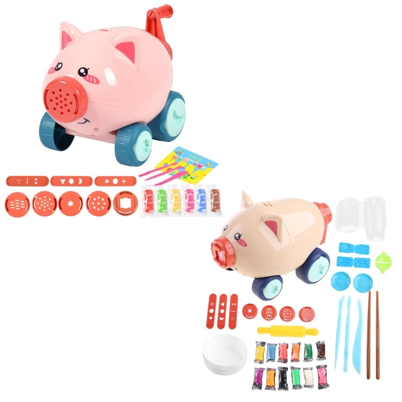 Jual Children's Color Clay Machine Piggy DIY Game House Toy for ...