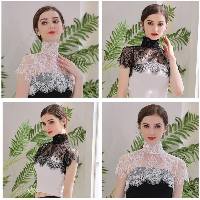 Jual Kerah Penutup Leher Ruff Mini Korean Lace Collar Fake Collar ...