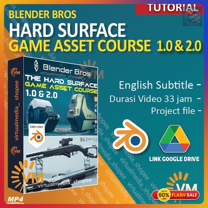 Jual TUTORIAL 3D BLENDER THE HARD SURFACE GAME ASSET COURSE 1.0 2.0 ...