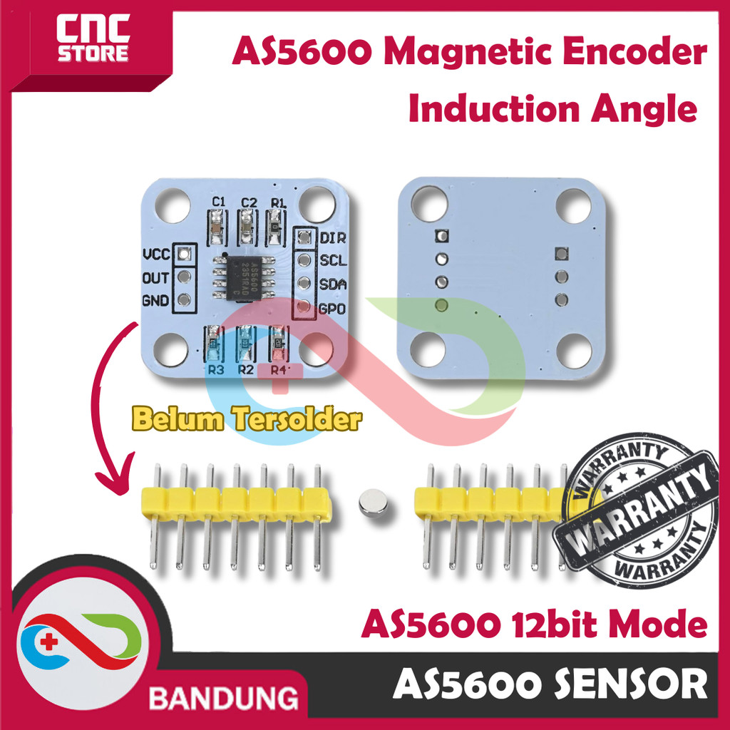 Jual AS5600 Magnetic Encoder Induction Angle Measurement 12bit Module ...