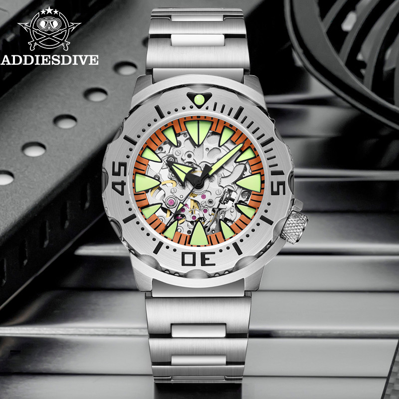Jual Jam Tangan Pria ADDIESDIVE luxury men's skeleton automatic watch ...