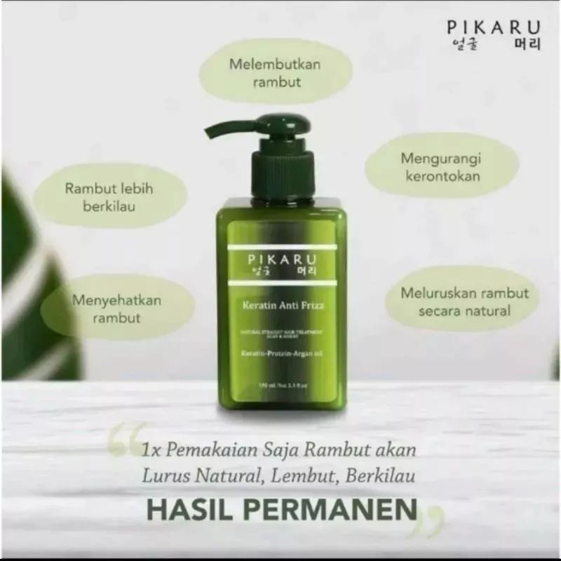 Jual Pikaru Keratin Treatment Anti Frizz 150ml | Shopee Indonesia