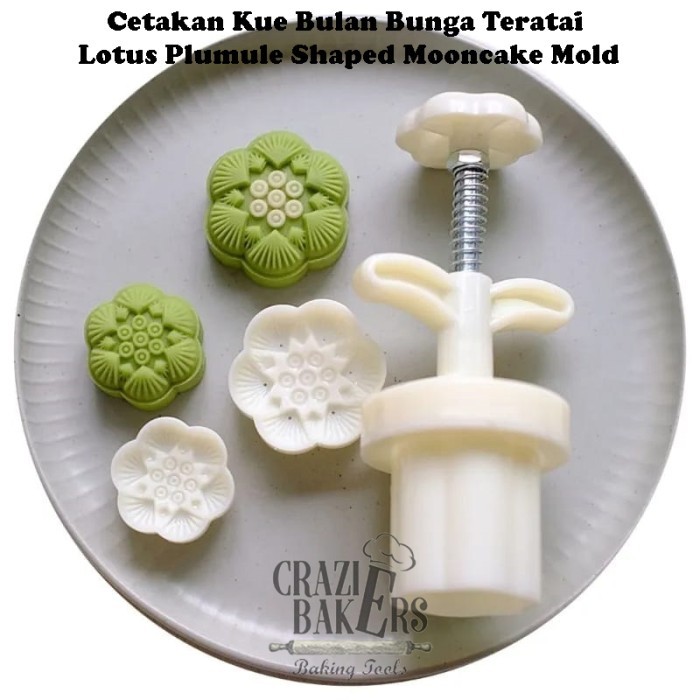 Jual Cetakan Kue Bulan Bunga Teratai Lotus Plumule Shaped Mooncake Mold ...
