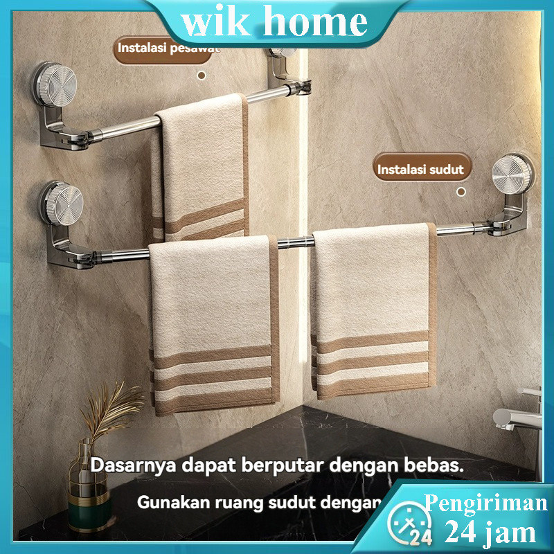 Jual [COD]Rak handuk pengisap, dapat ditekan dan ditarik, untuk wadah ...