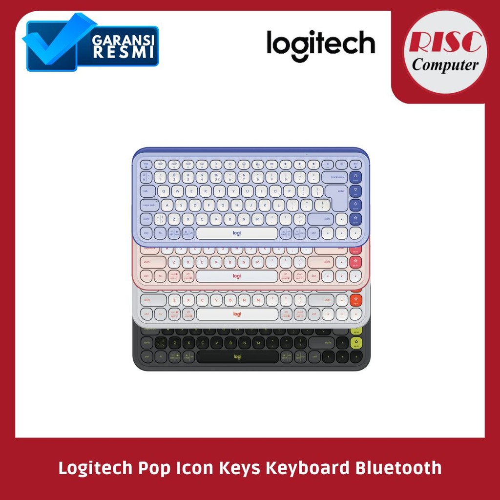 Jual Logitech Pop Icon Keys Keyboard Bluetooth Wireless Easy Switch ...