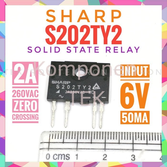 Jual SHARP SSR S202TY2 solid state relay zero crossing built in 2A ...