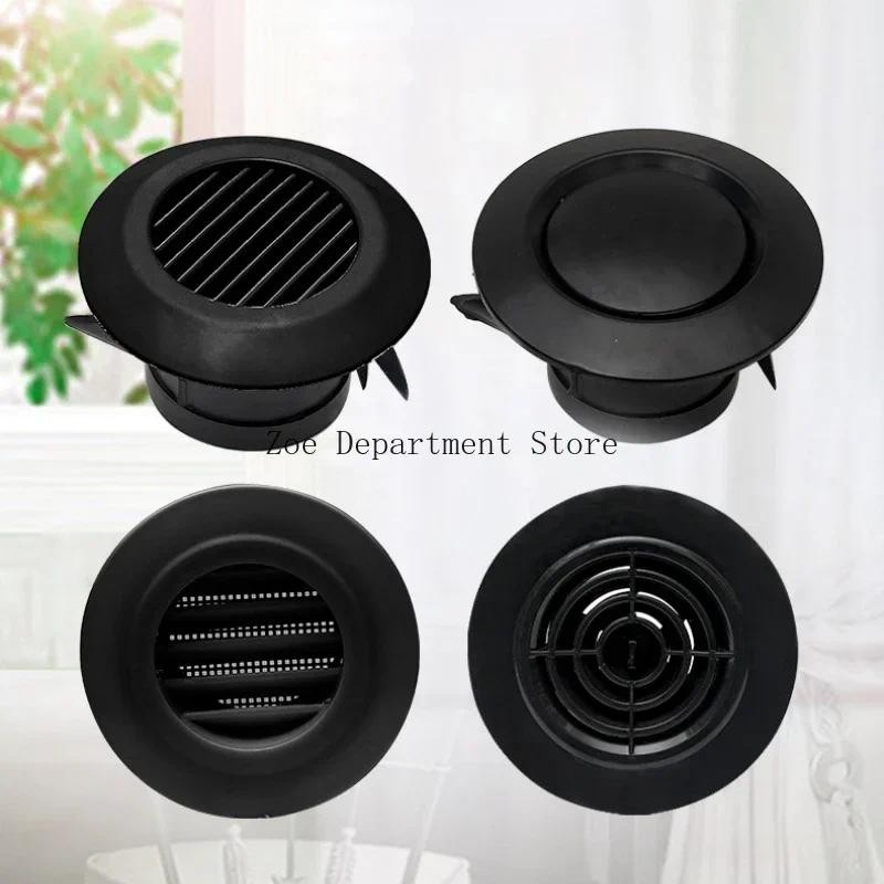 Jual 1Piece 3" 4“ 5” 6“ 8” Black ABS Plastic Round Air Vent Grill Cover ...