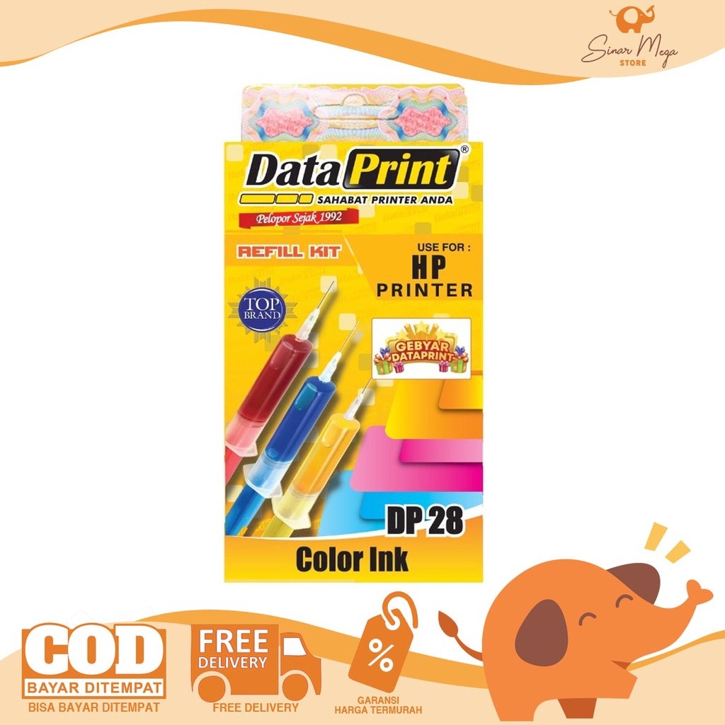 Jual Data Print DP 28 Color / Tinta Suntik HP | Shopee Indonesia