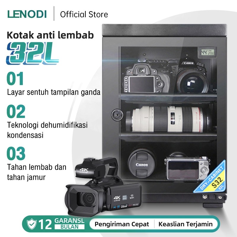 Jual LENODI 32L Kotak Elektronik Tahan Lembab Kotak Pengering Kamera ...